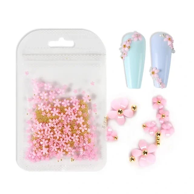 FLOWERS NAILS DECORATION #002