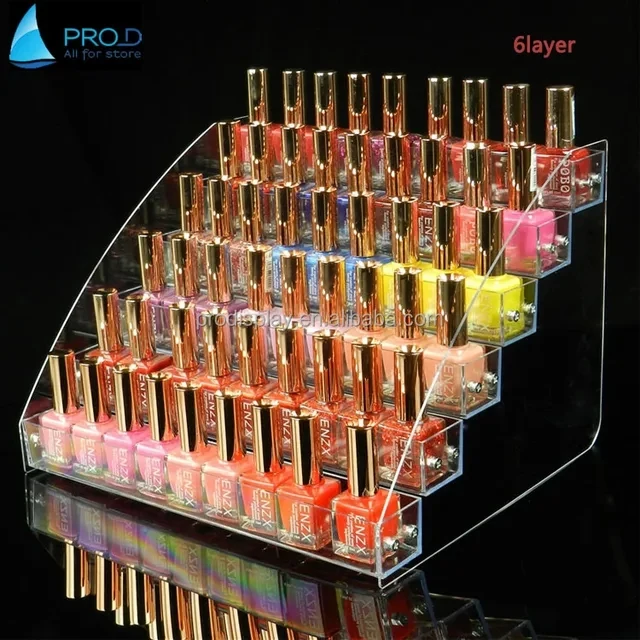 Glass Storage Box-Multi-Layers Clear Acrylic Display Stand Rack Organizer Cosmetic Storage Box(Five)