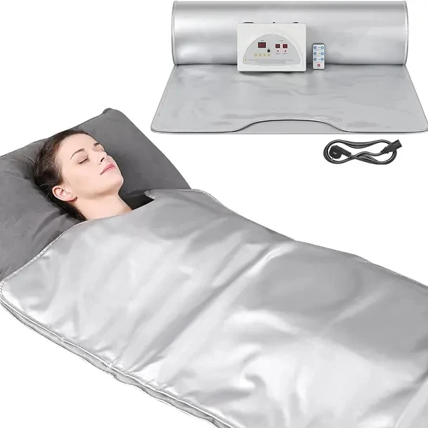 AB Far Infrared Sauna Blanket, 2 Zone Digital Detox Silver