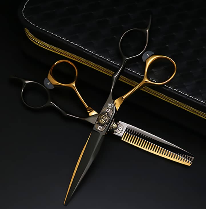 AB  Hair Scissors GOLD&BLACK 2PC