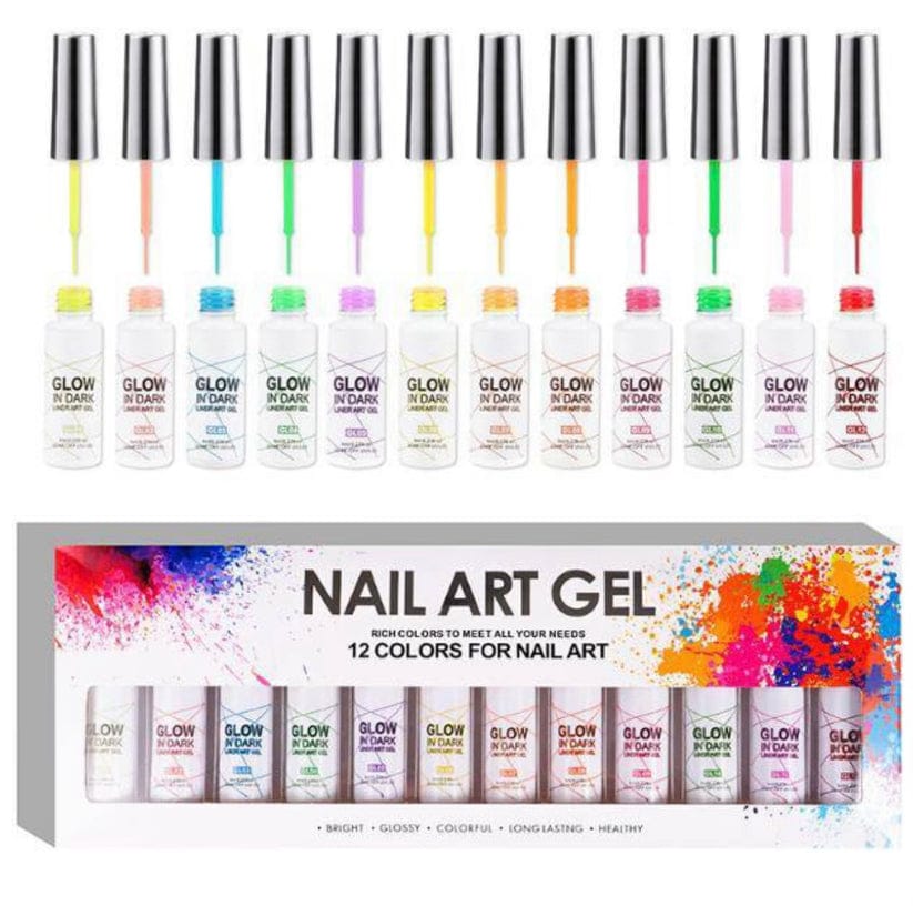 NAIL ART GEL KIT GLOW IN DARK