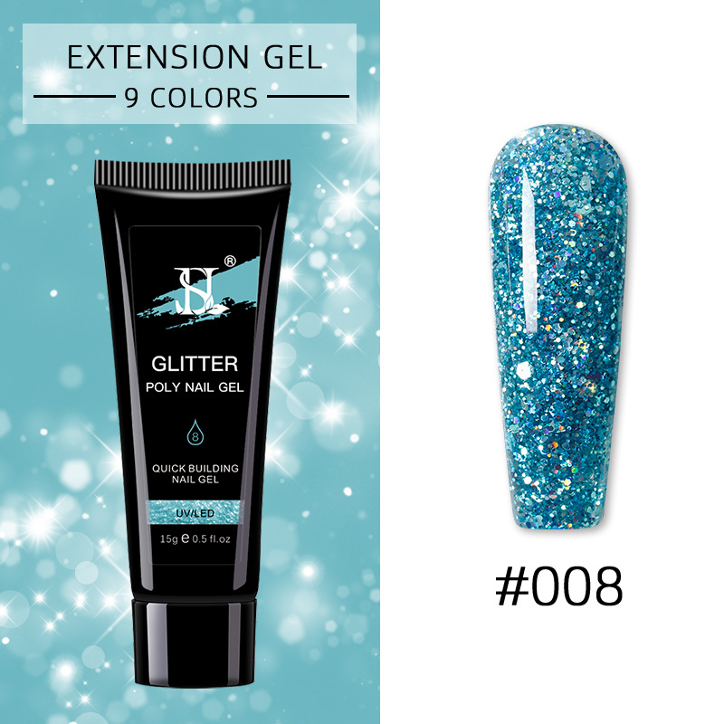 POLY GEL GLITTER 15 G/ N08