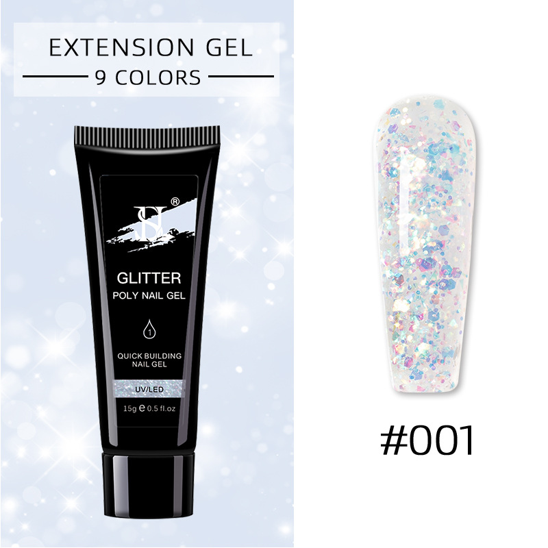 POLY GEL GLITTER 15 G/ N01